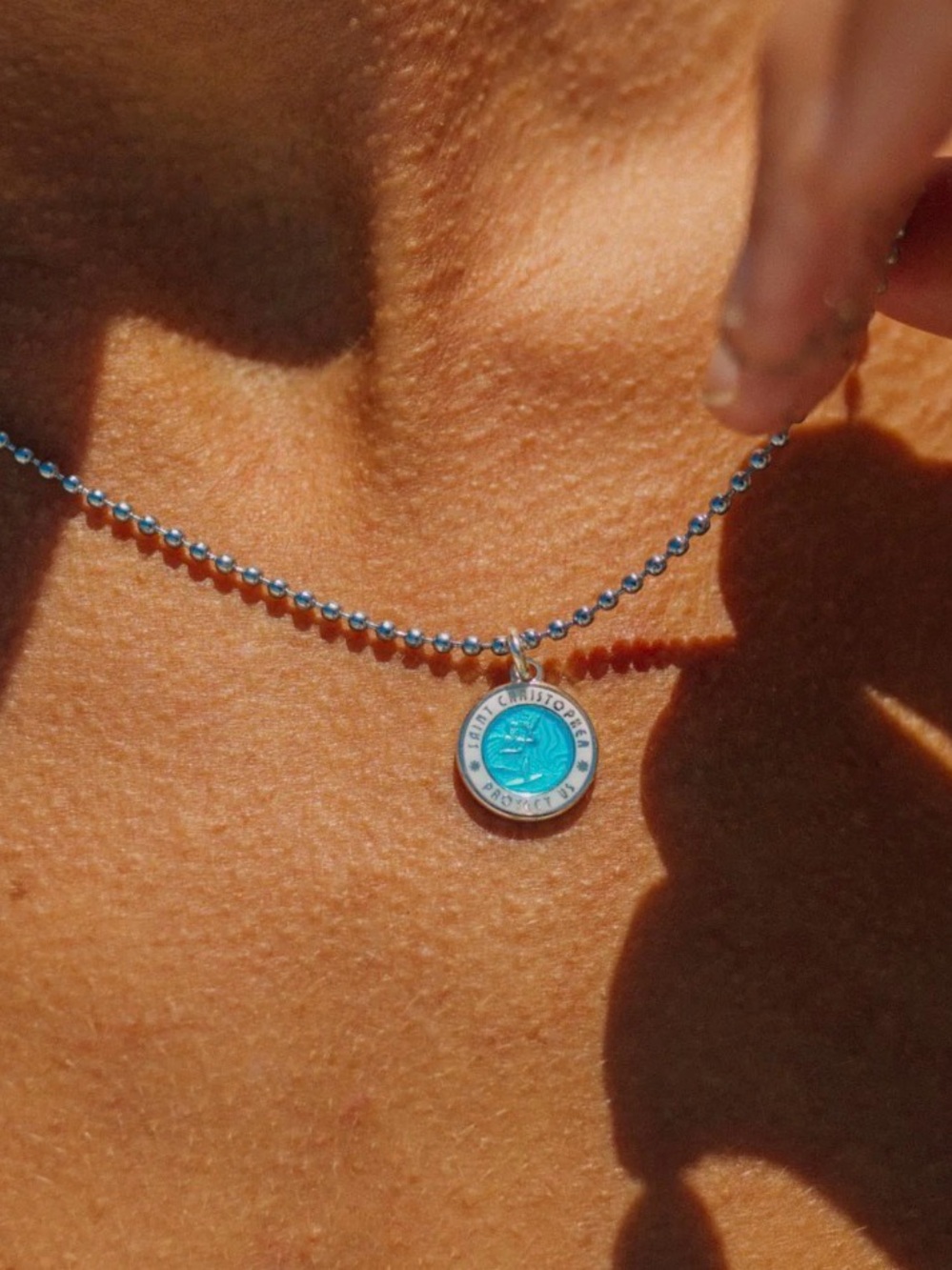 Get Back Necklaces- surf-style St. Christopher necklace